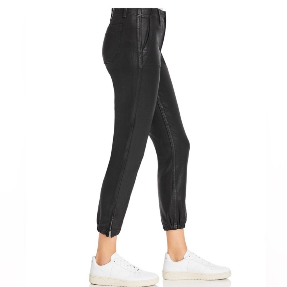 NWOT PAIGE Mayslie Jogger in Black Fog Luxe Coating